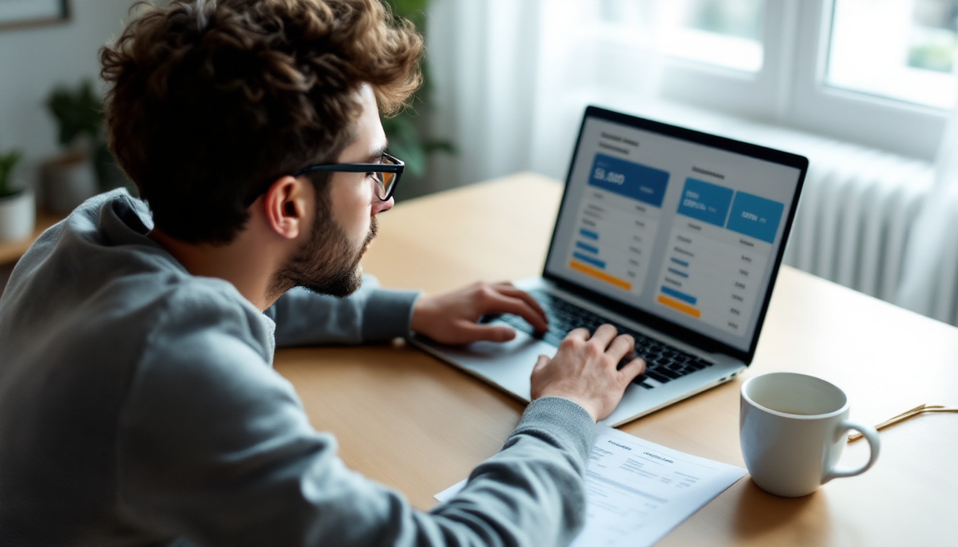 치과 보험료 절감을 위해 다양한 보험 상품을 신중하게 비교하는 사람의 모습